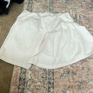 white tennis skirt